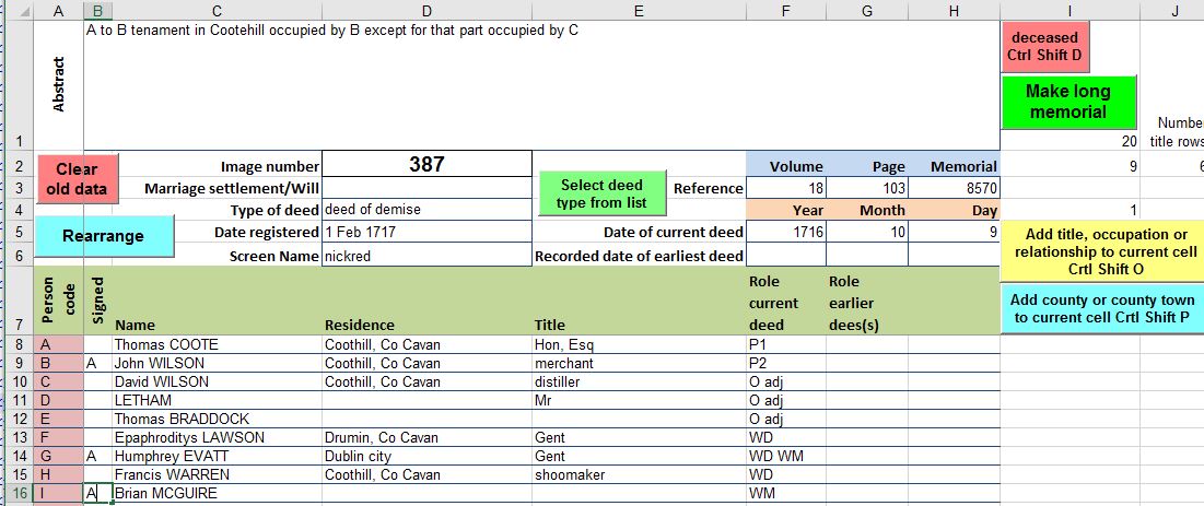 My spreadsheet